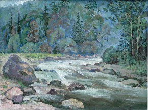 «Река Иогач» <br/>2003 г., 50х60, х. м.
